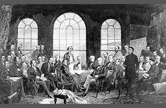 Toile des Pères de la Confédération.